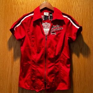 Harley-Davidson Red Mechanic’s T-shirt with Logo